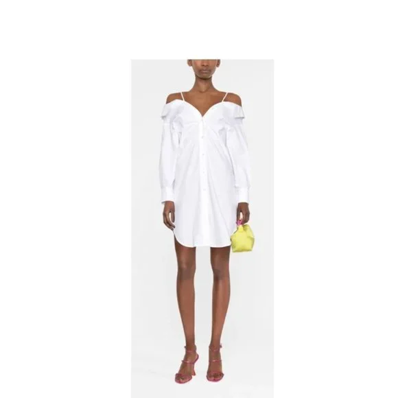 Alexander Wang Off Shoulder Shirt Dress Alexander Wang Dresses